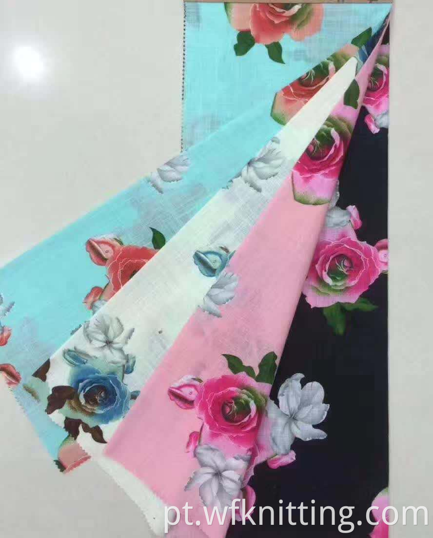 Flower Print Woven Fabric